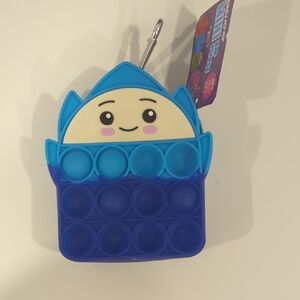 Bubble Pop Mini Zip Purse Fidget Blue Ice Toy Kids Stocking Stuffer NWT